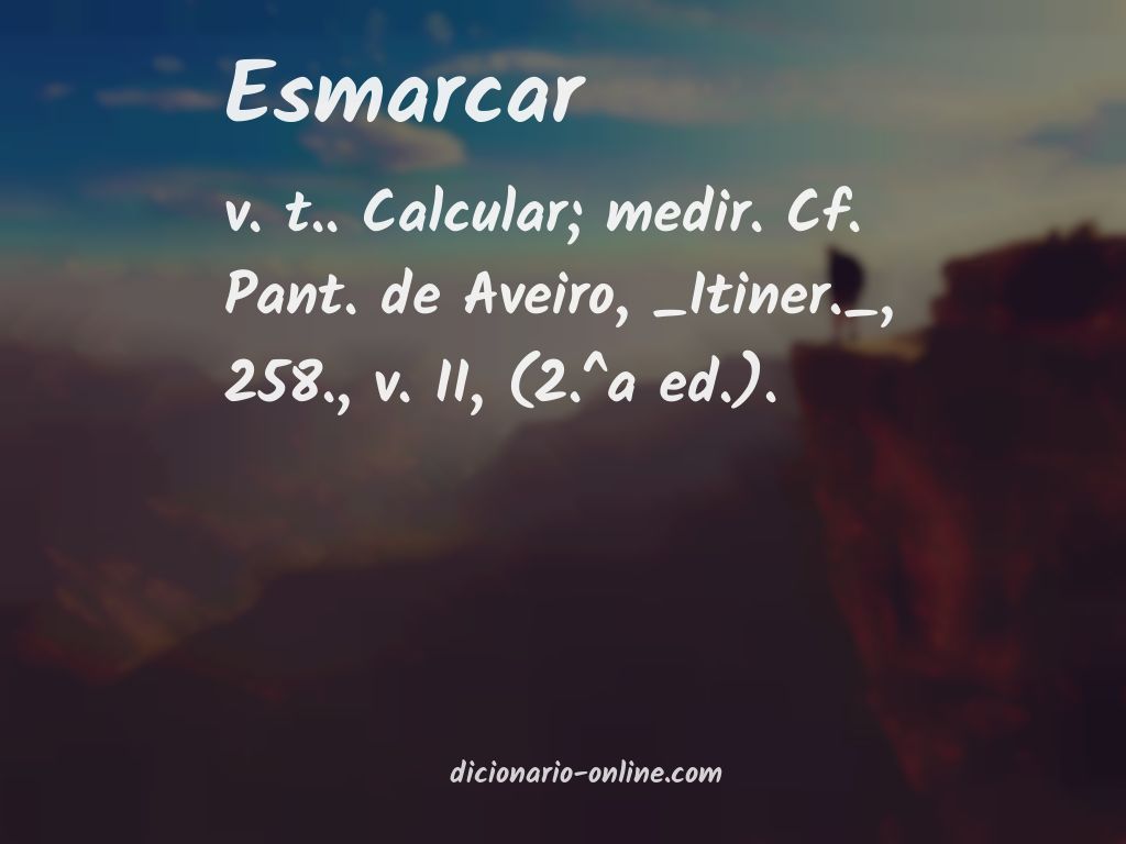 Significado de esmarcar