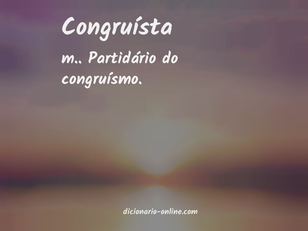 Significado de congruísta