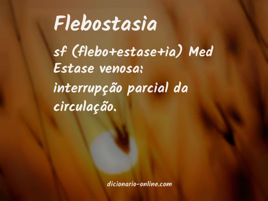Significado de flebostasia