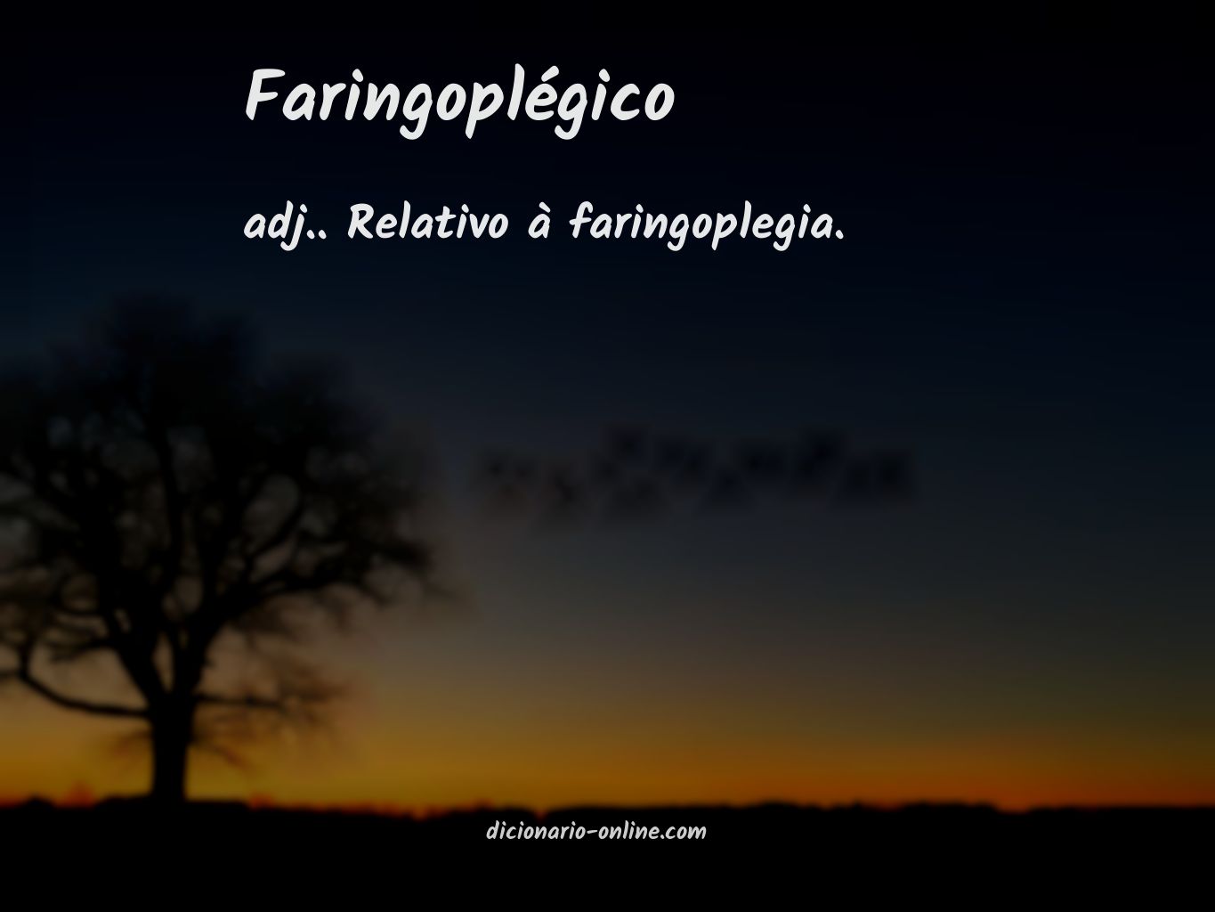 Significado de faringoplégico