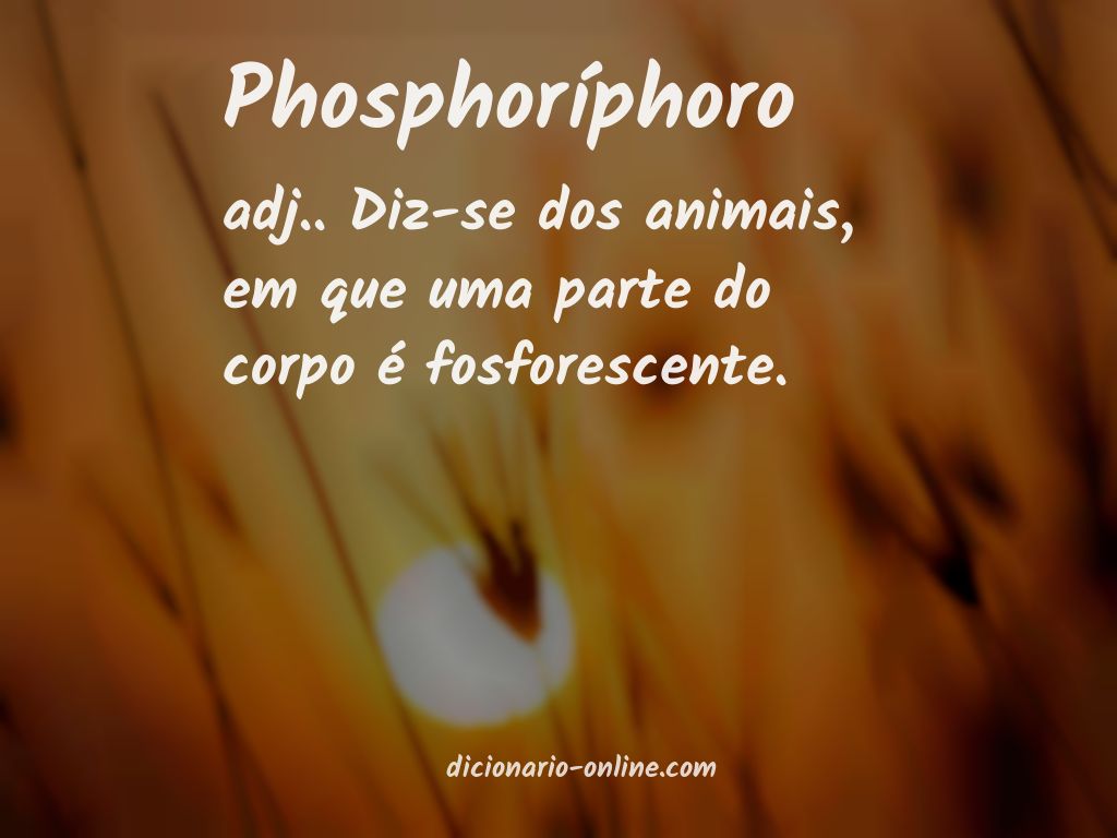 Significado de phosphoríphoro