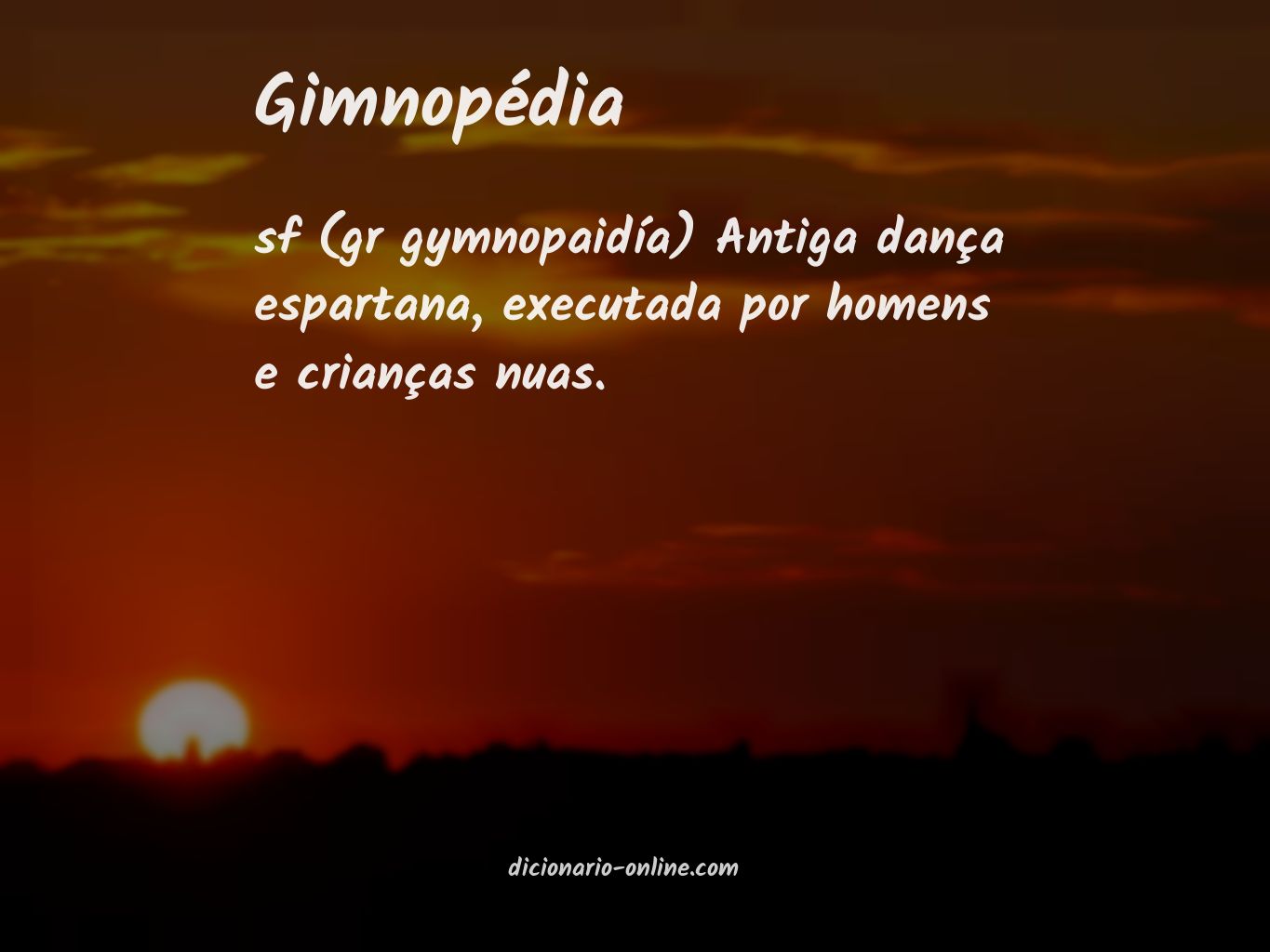 Significado de gimnopédia