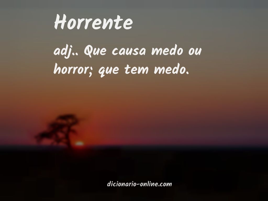 Significado de horrente