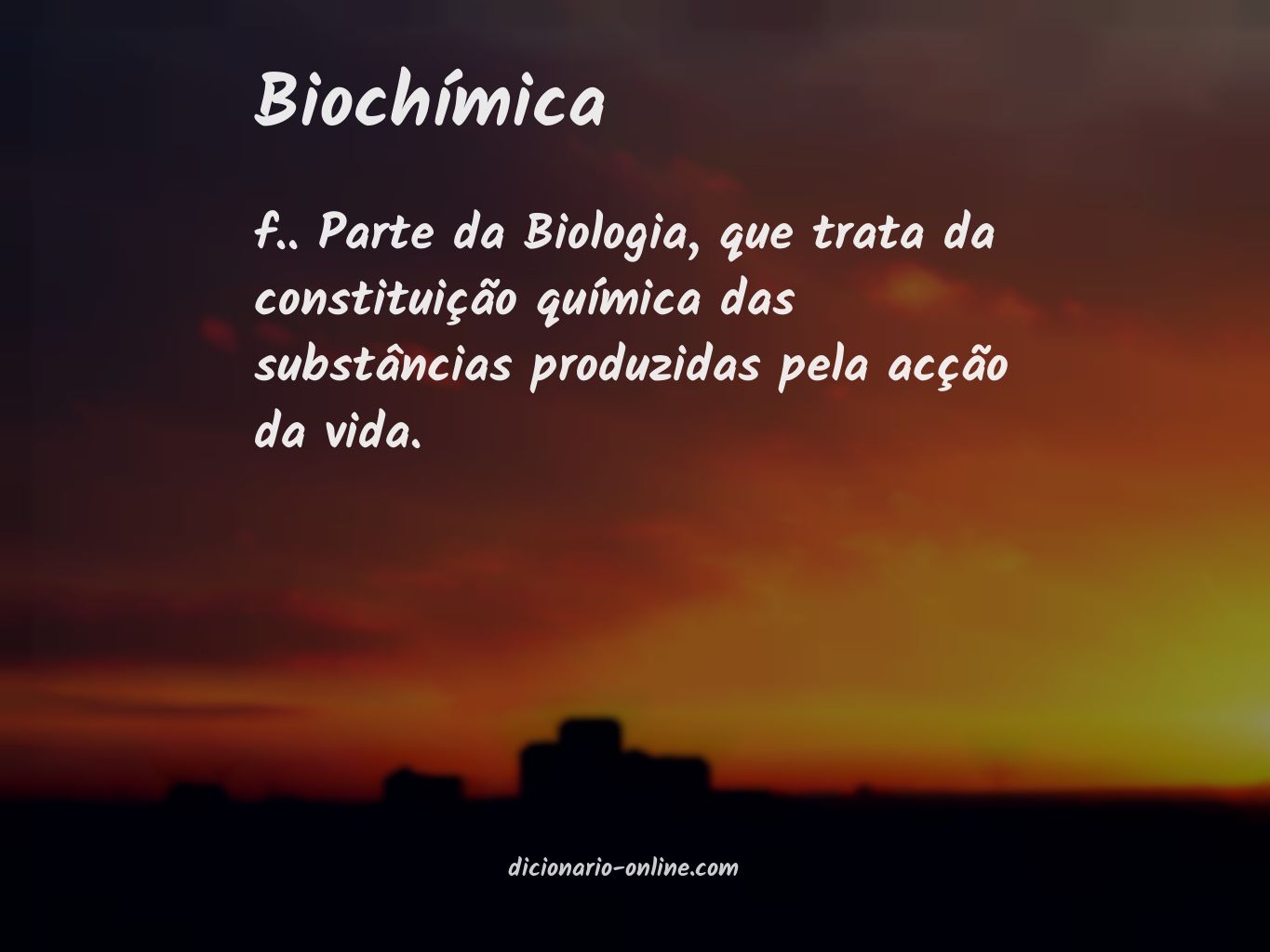 Significado de biochímica