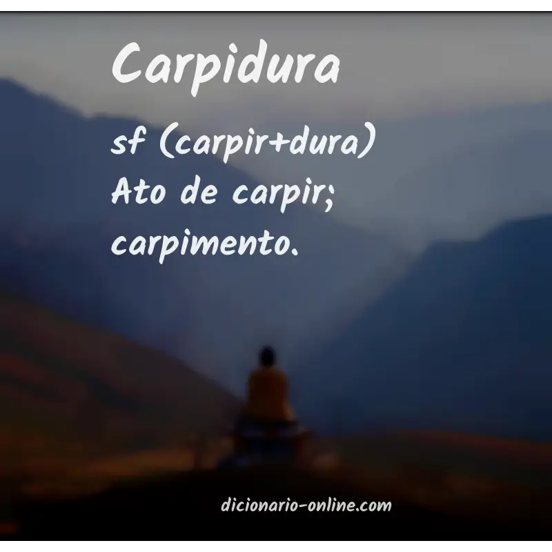 Significado de carpidura