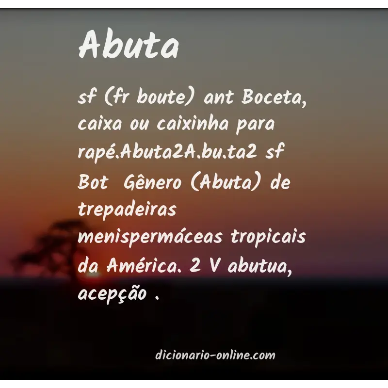 Significado de abuta