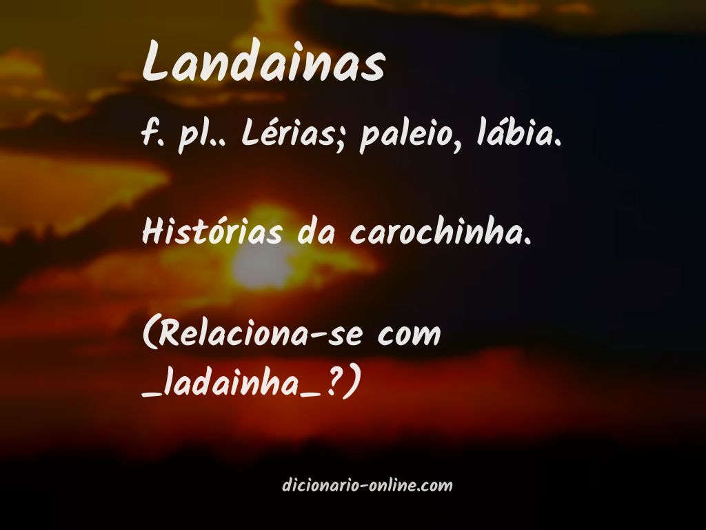 Significado de landainas