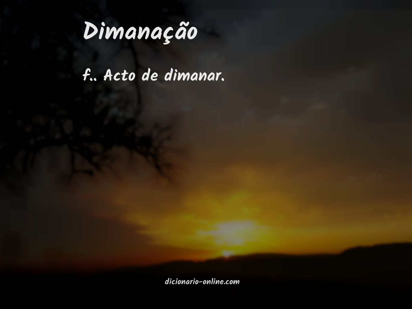 Significado de dimanação