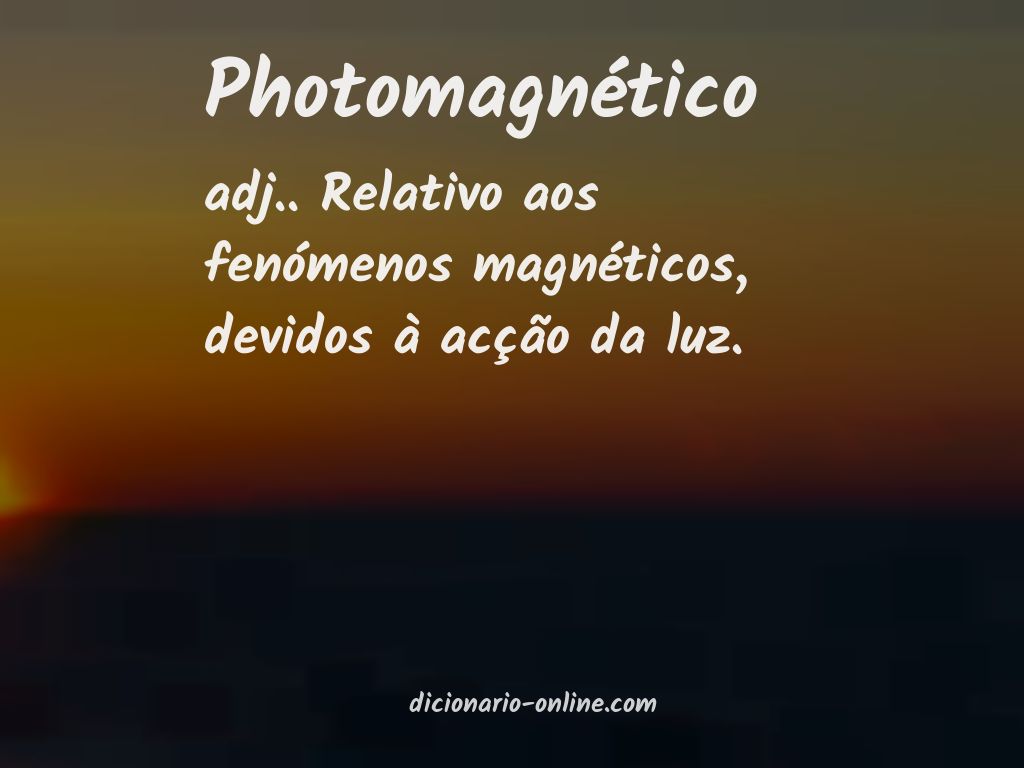 Significado de photomagnético