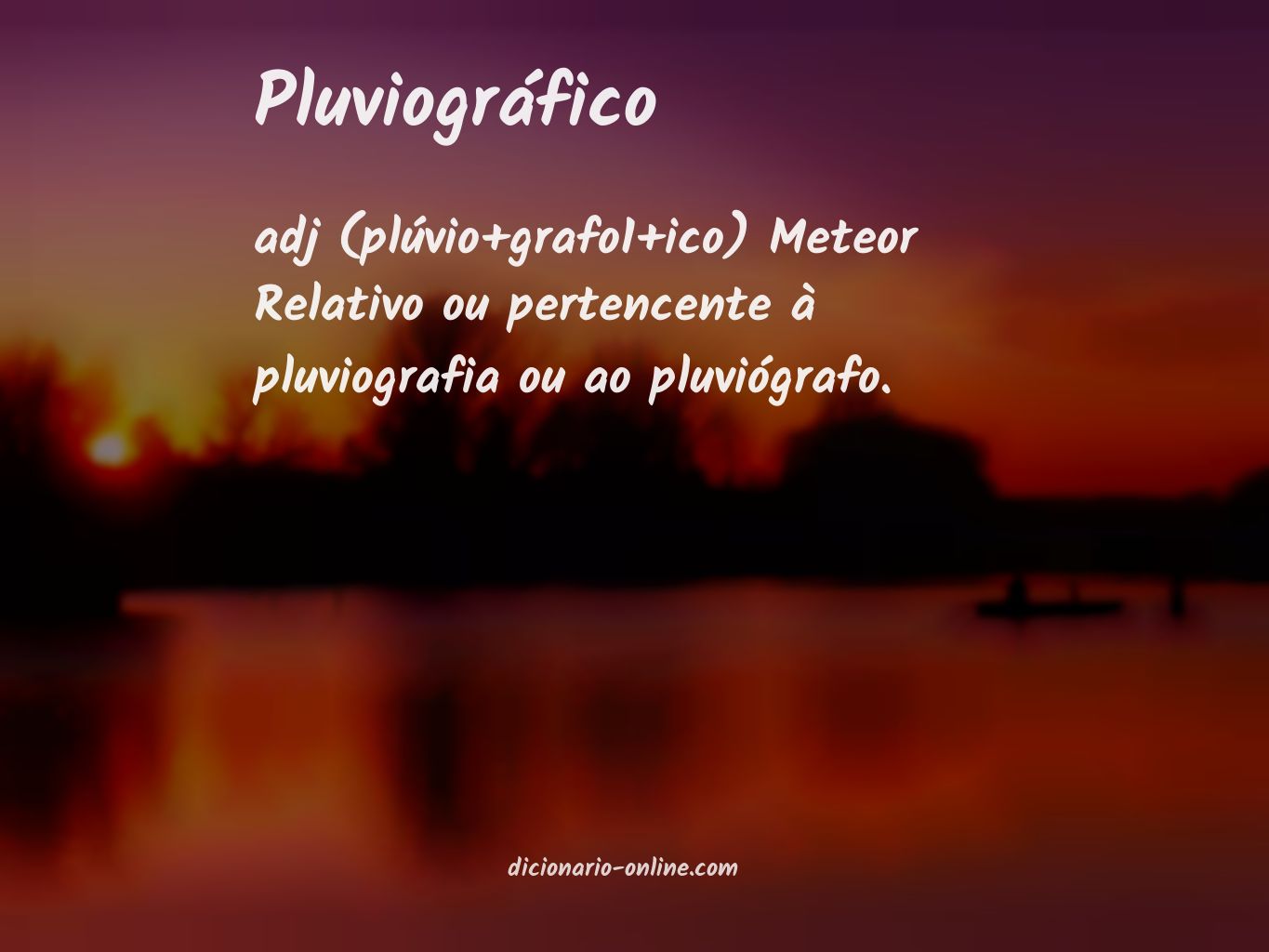 Significado de pluviográfico