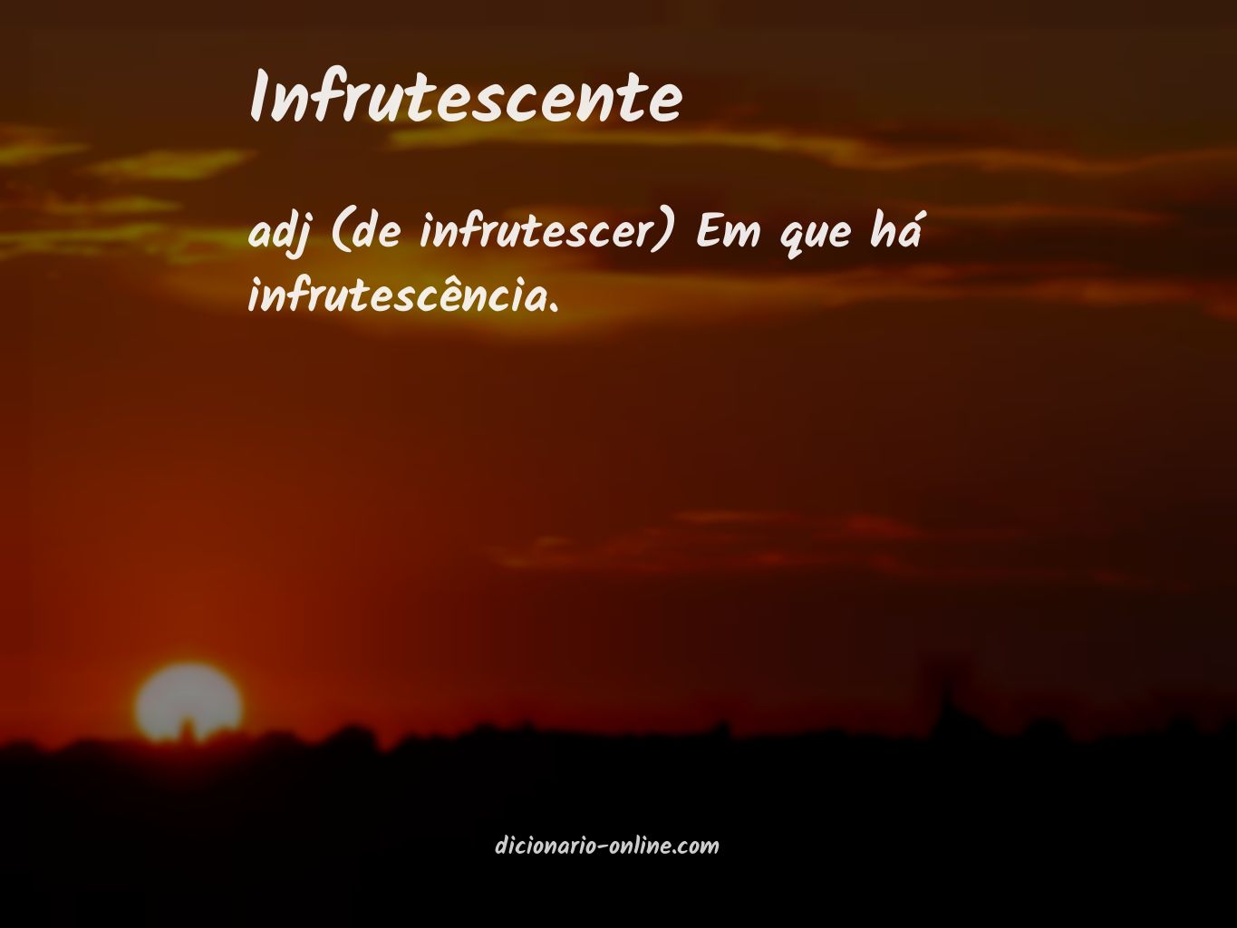 Significado de infrutescente