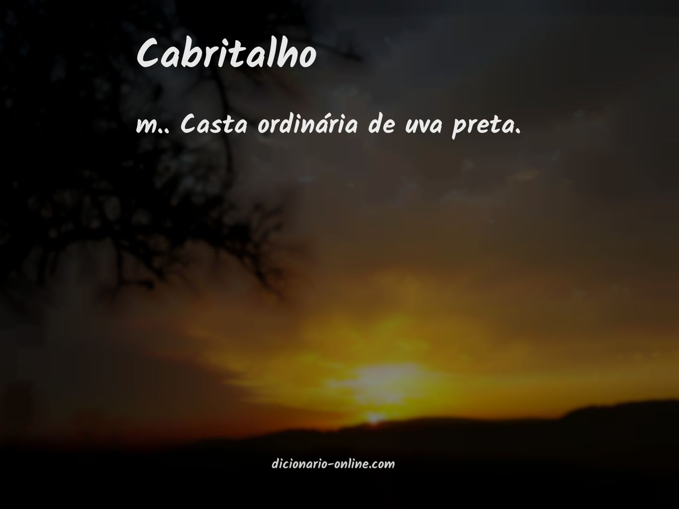 Significado de cabritalho