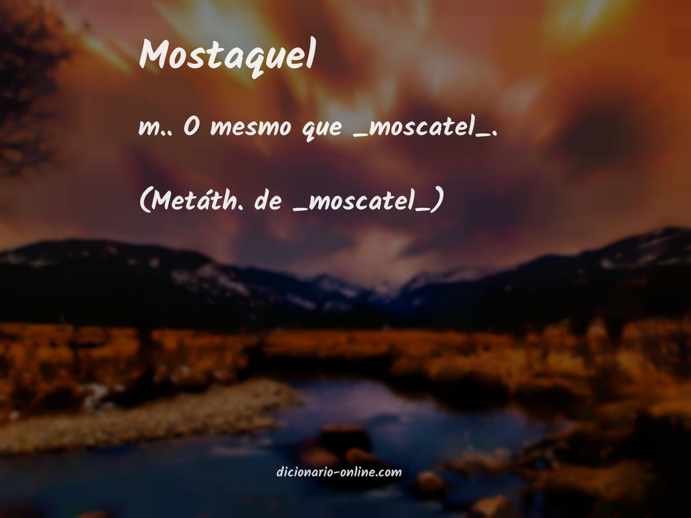 Significado de mostaquel