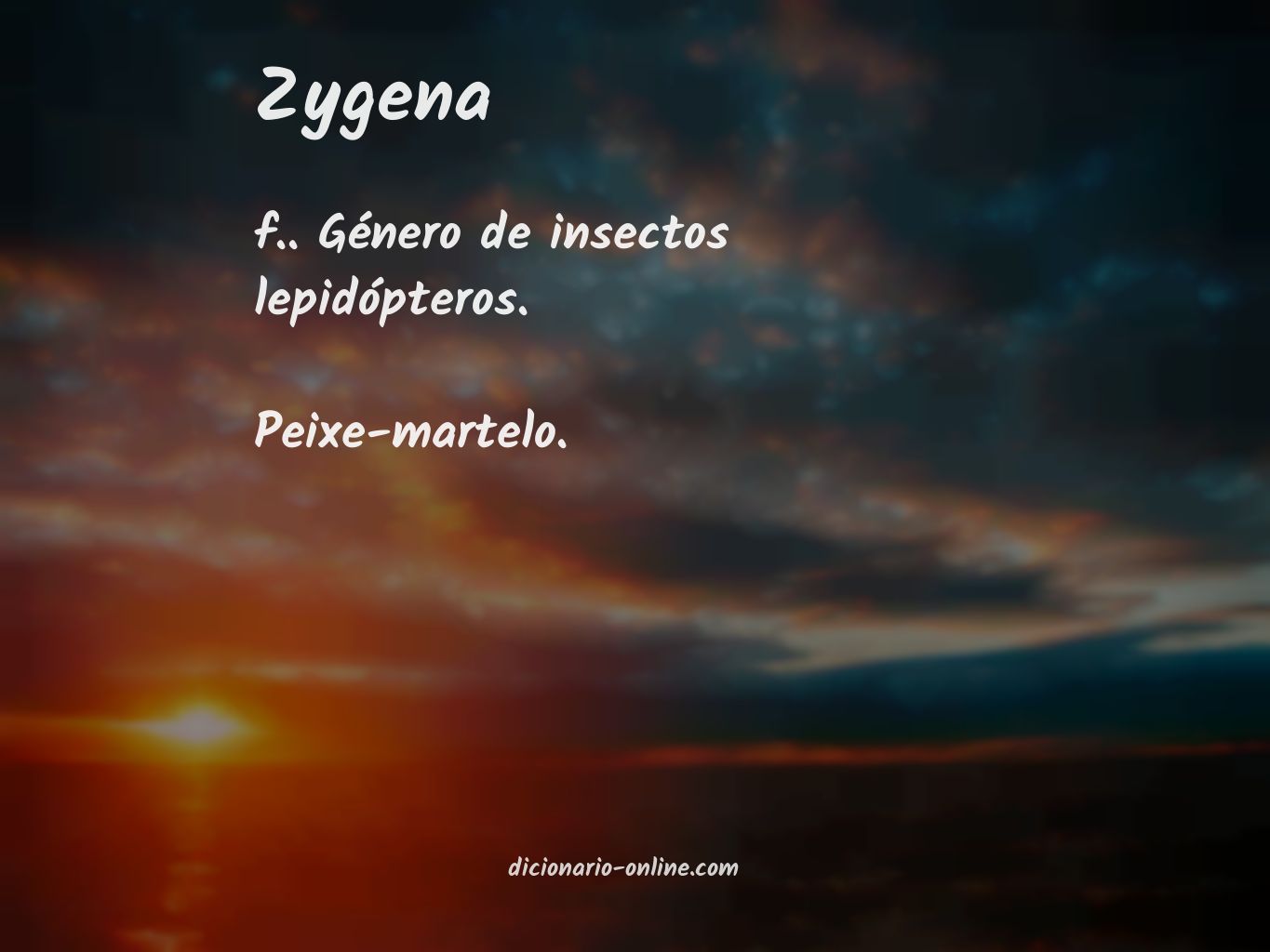 Significado de zygena