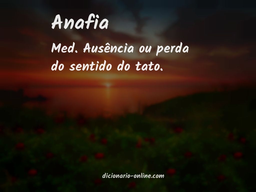 Significado de anafia