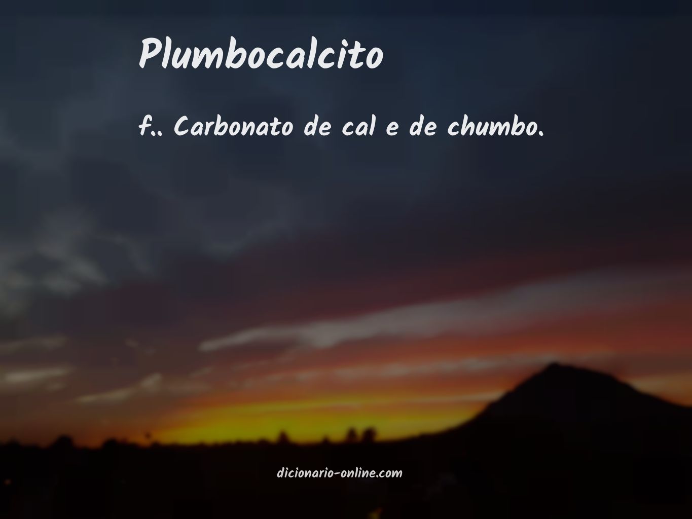 Significado de plumbocalcito