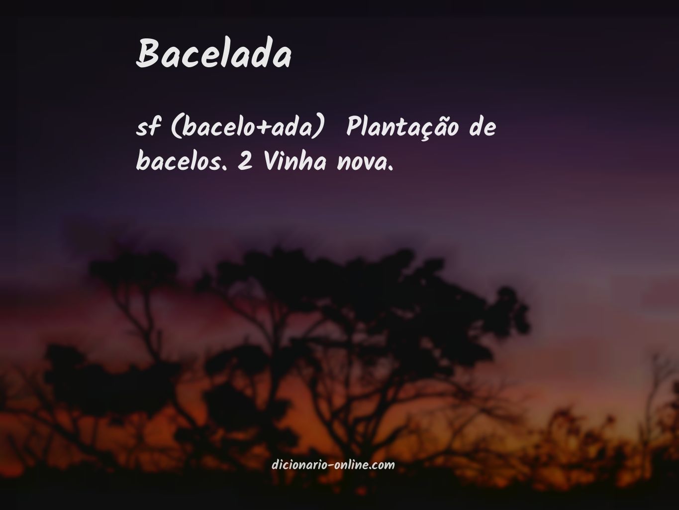 Significado de bacelada