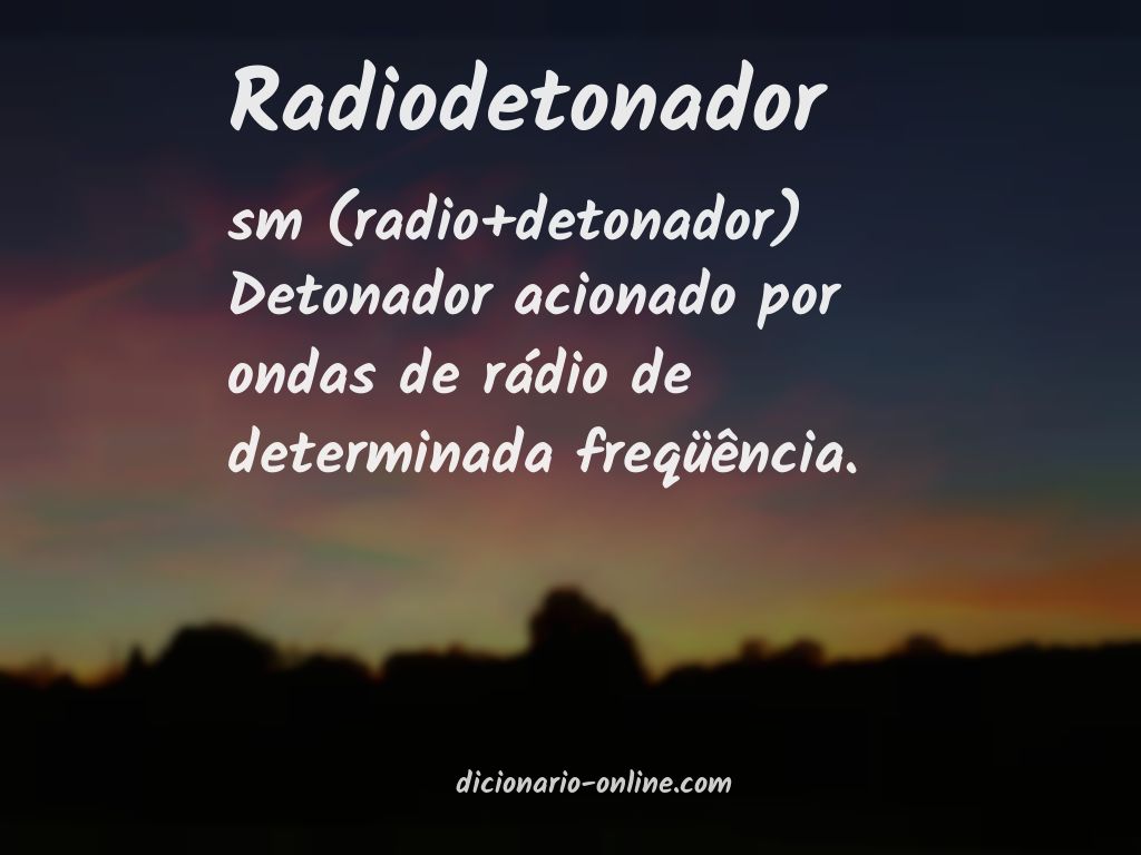 Significado de radiodetonador