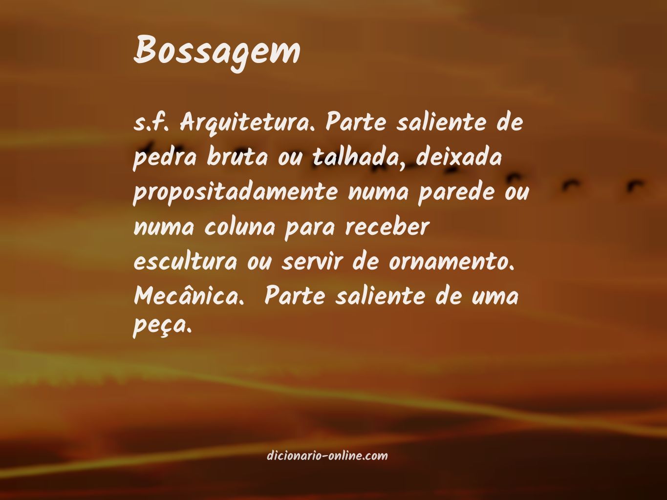 Significado de bossagem