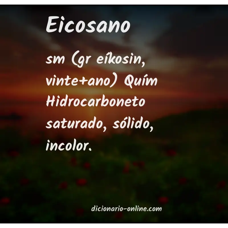 Significado de eicosano