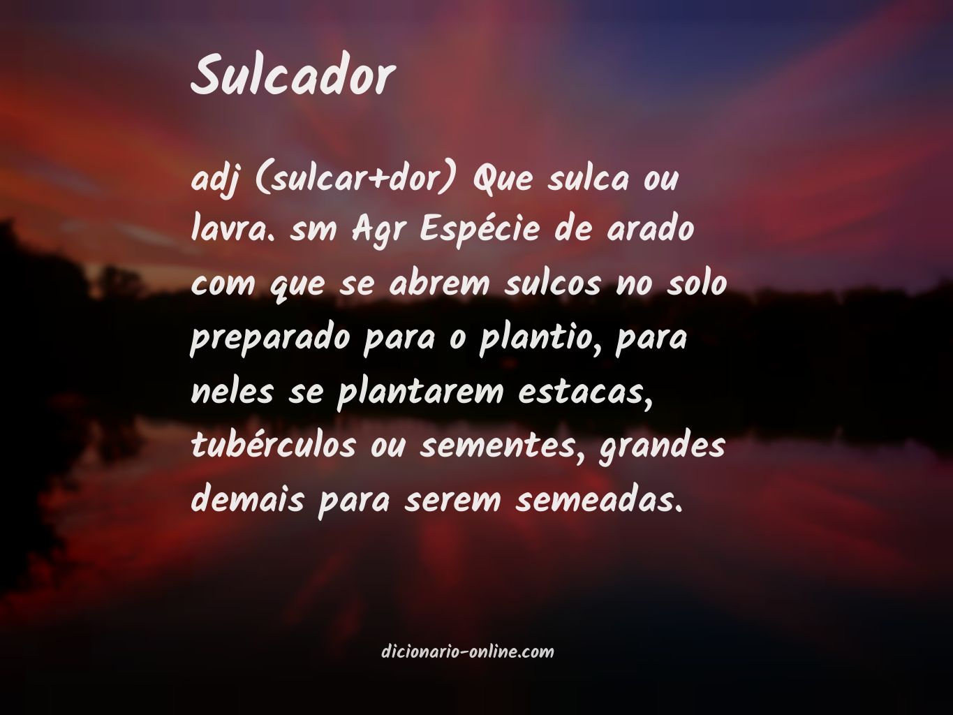 Significado de sulcador