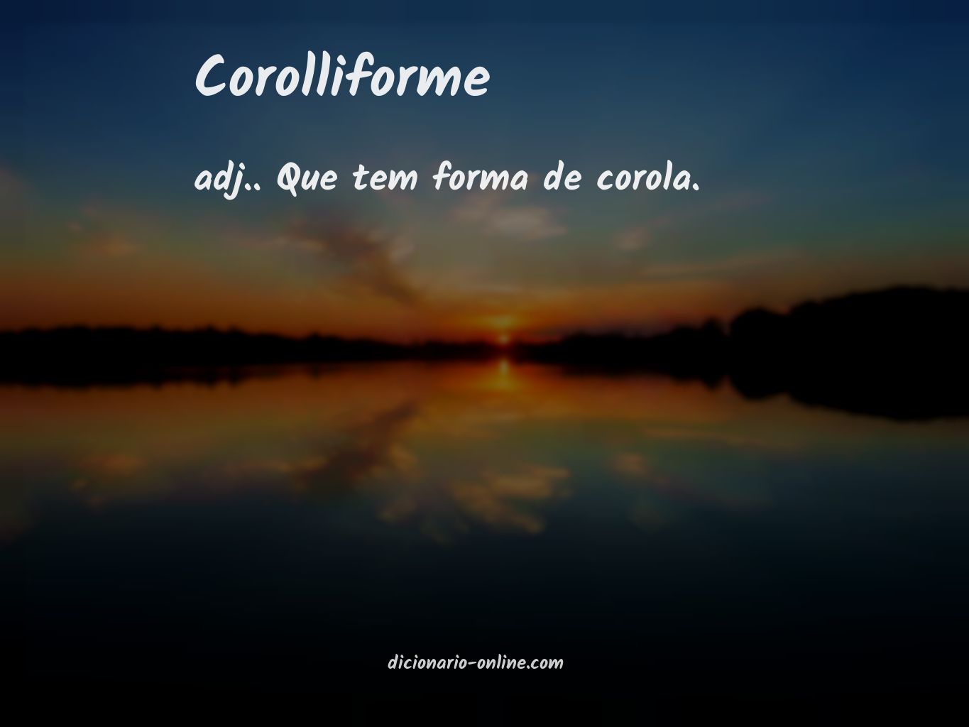 Significado de corolliforme