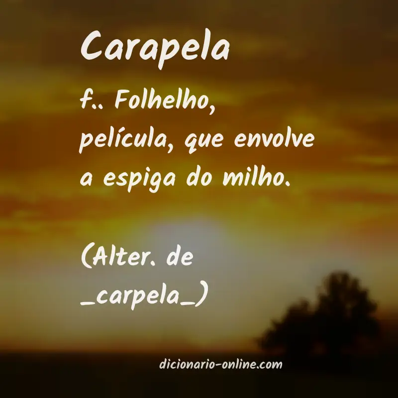 Significado de carapela