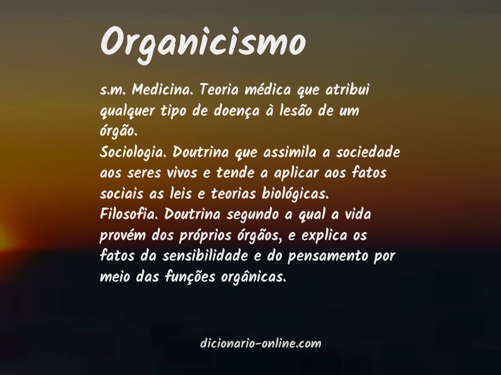 Significado de organicismo