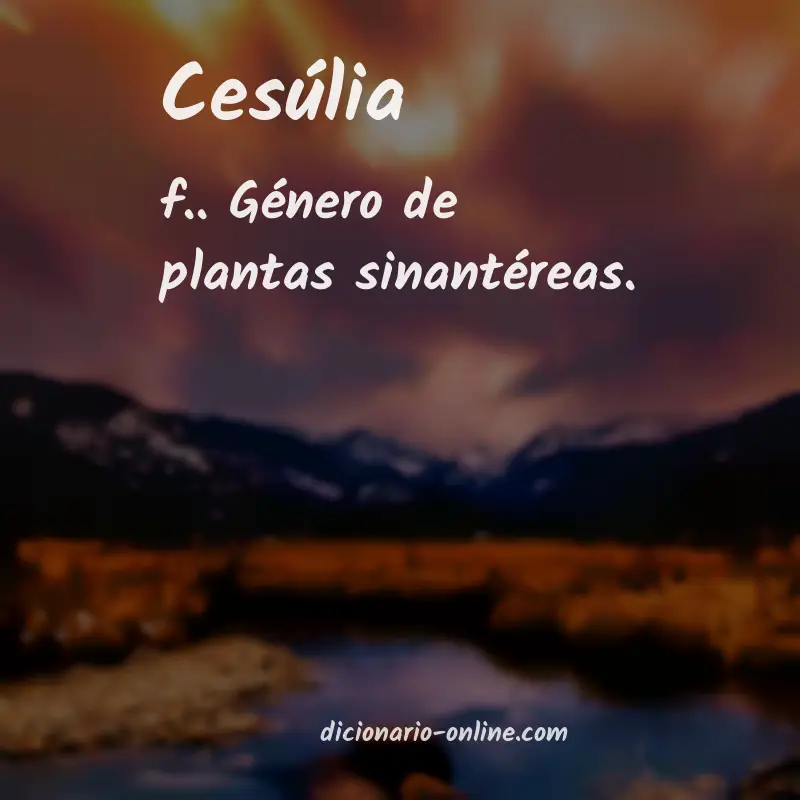 Significado de cesúlia