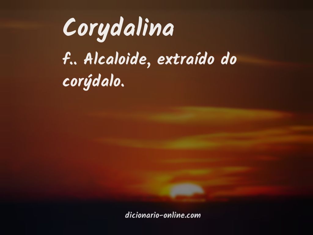 Significado de corydalina