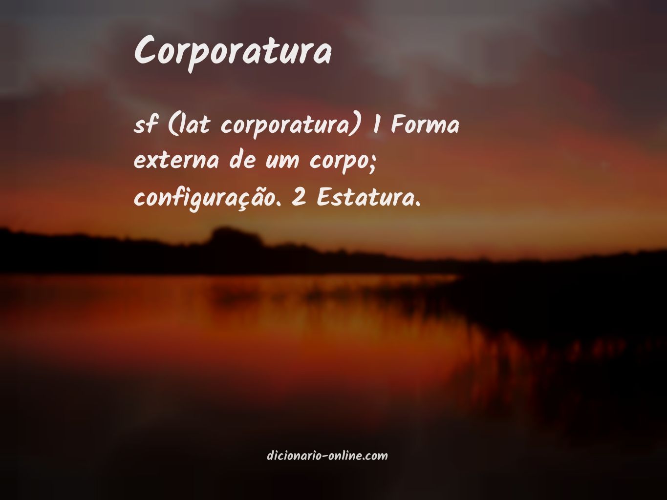 Significado de corporatura