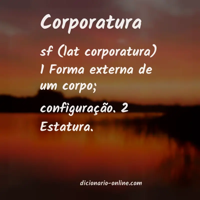 Significado de corporatura