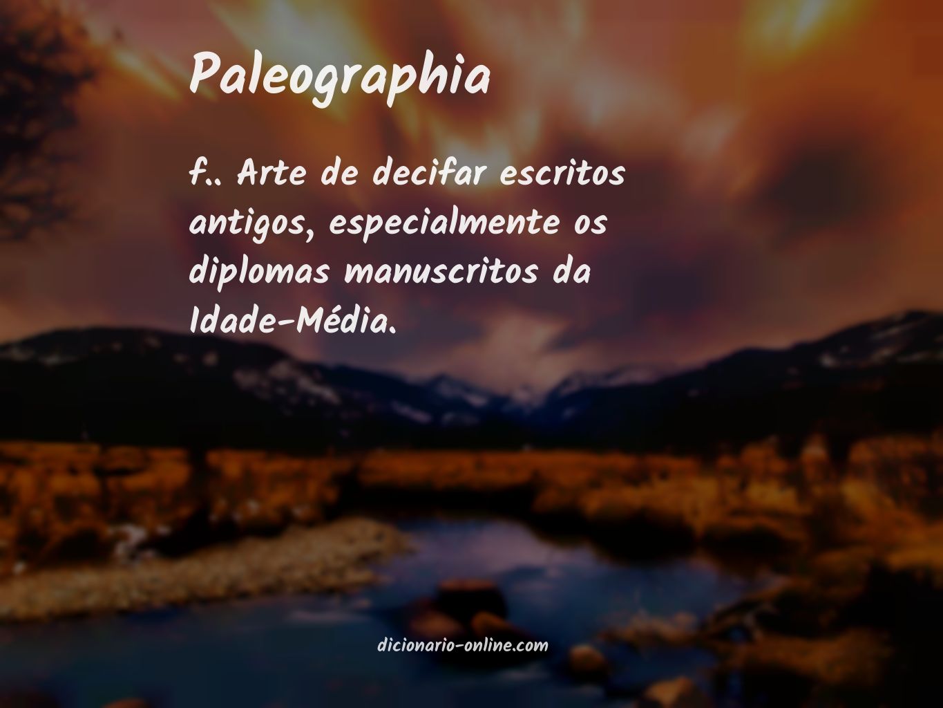 Significado de paleographia