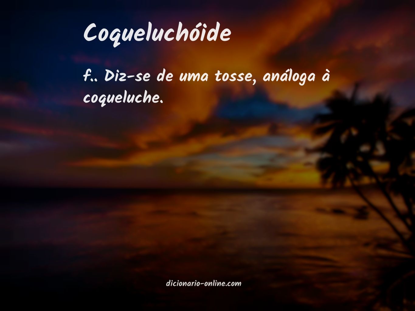 Significado de coqueluchóide