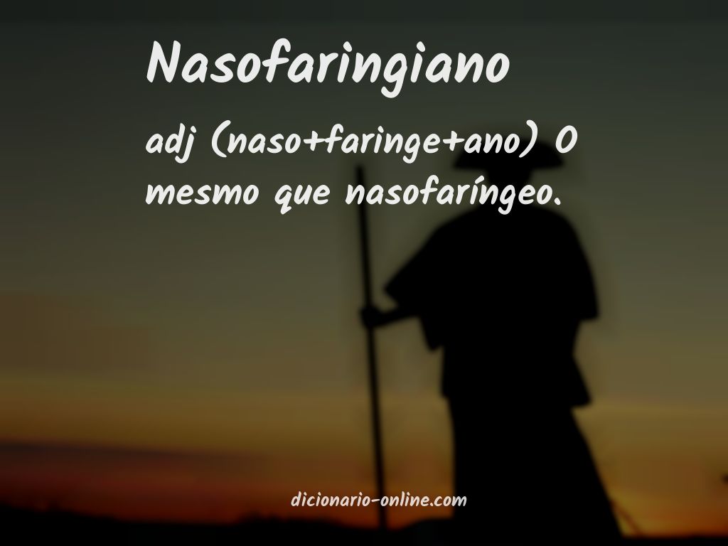 Significado de nasofaringiano