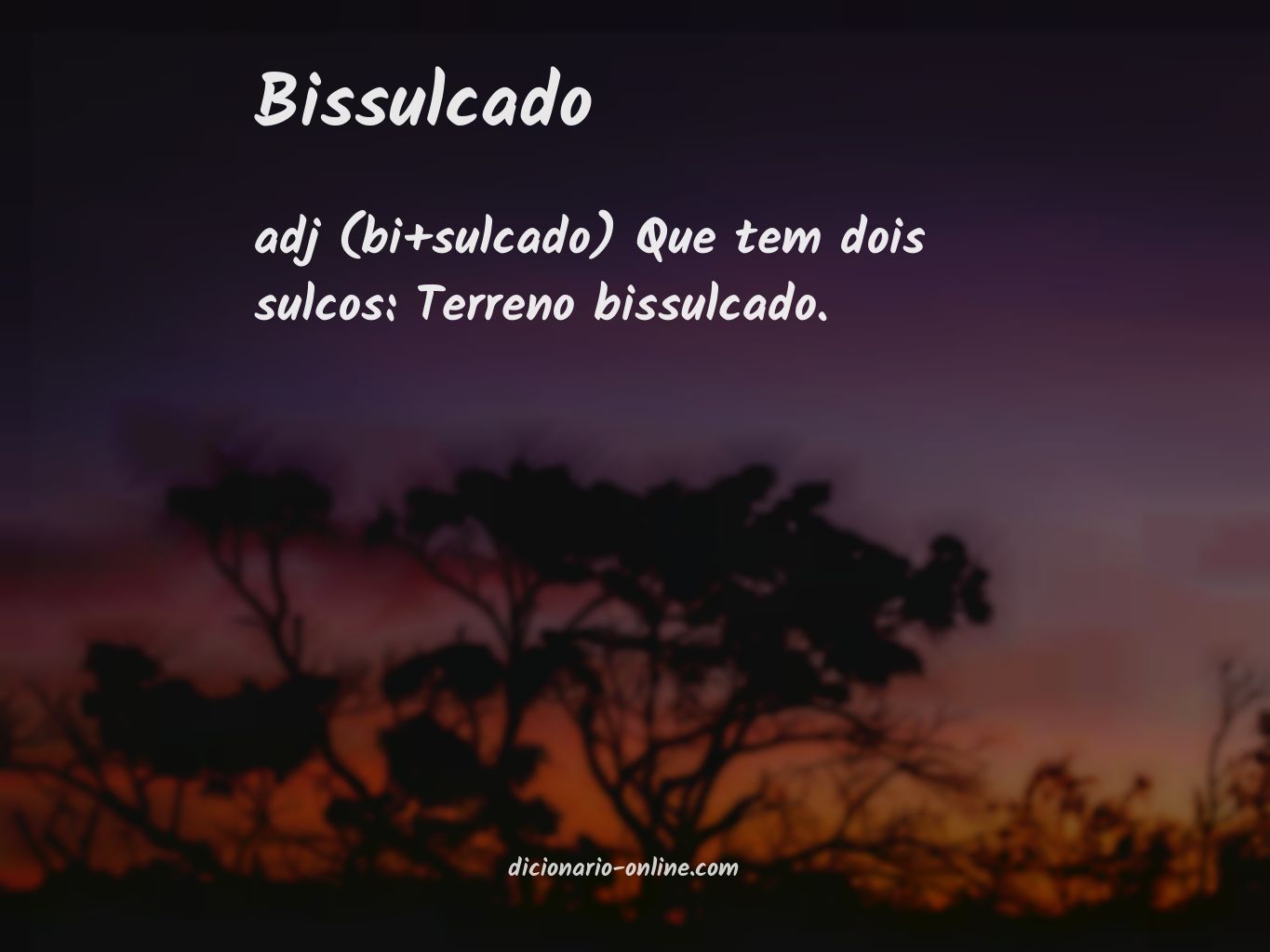 Significado de bissulcado