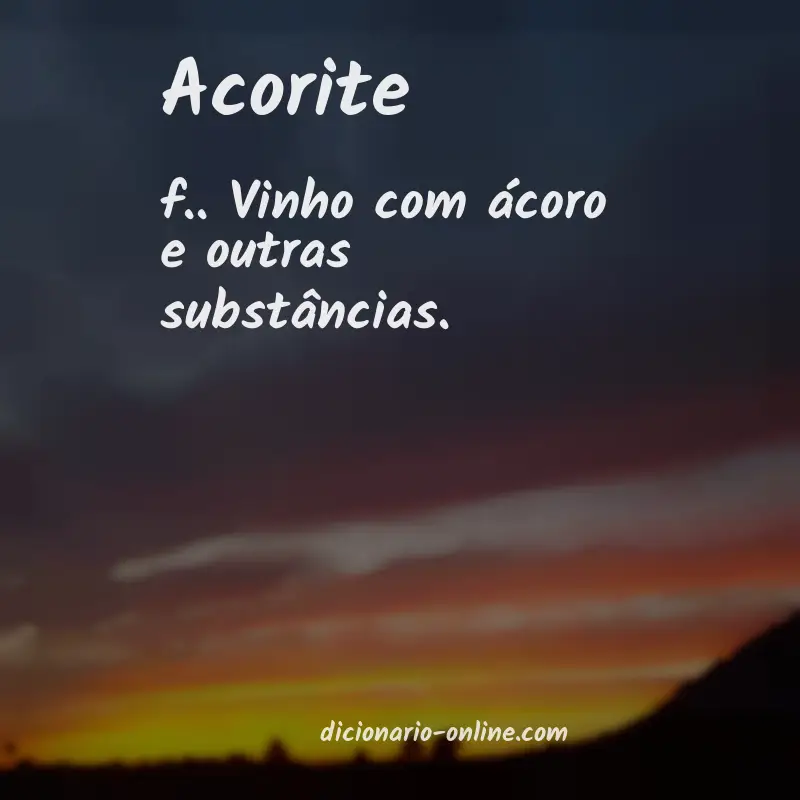 Significado de acorite