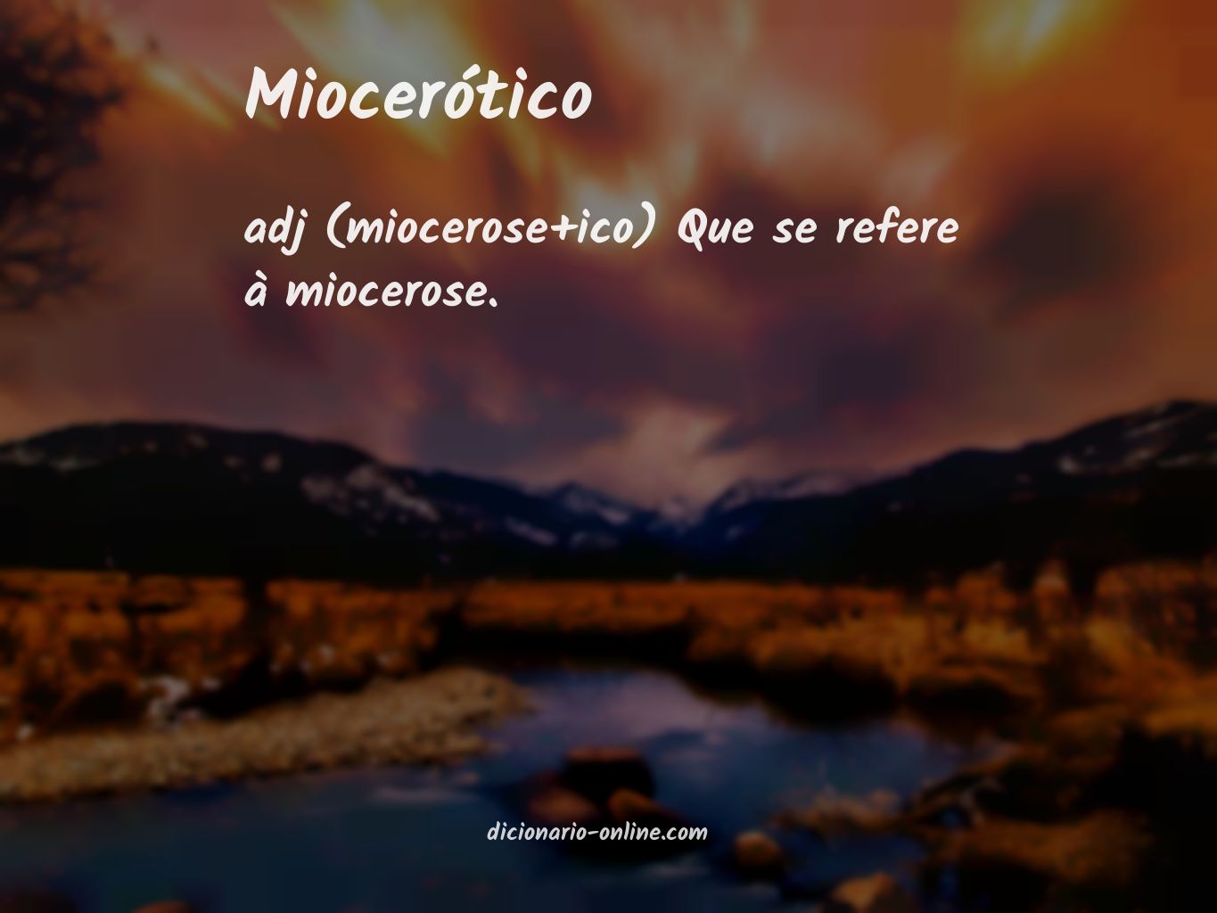 Significado de miocerótico