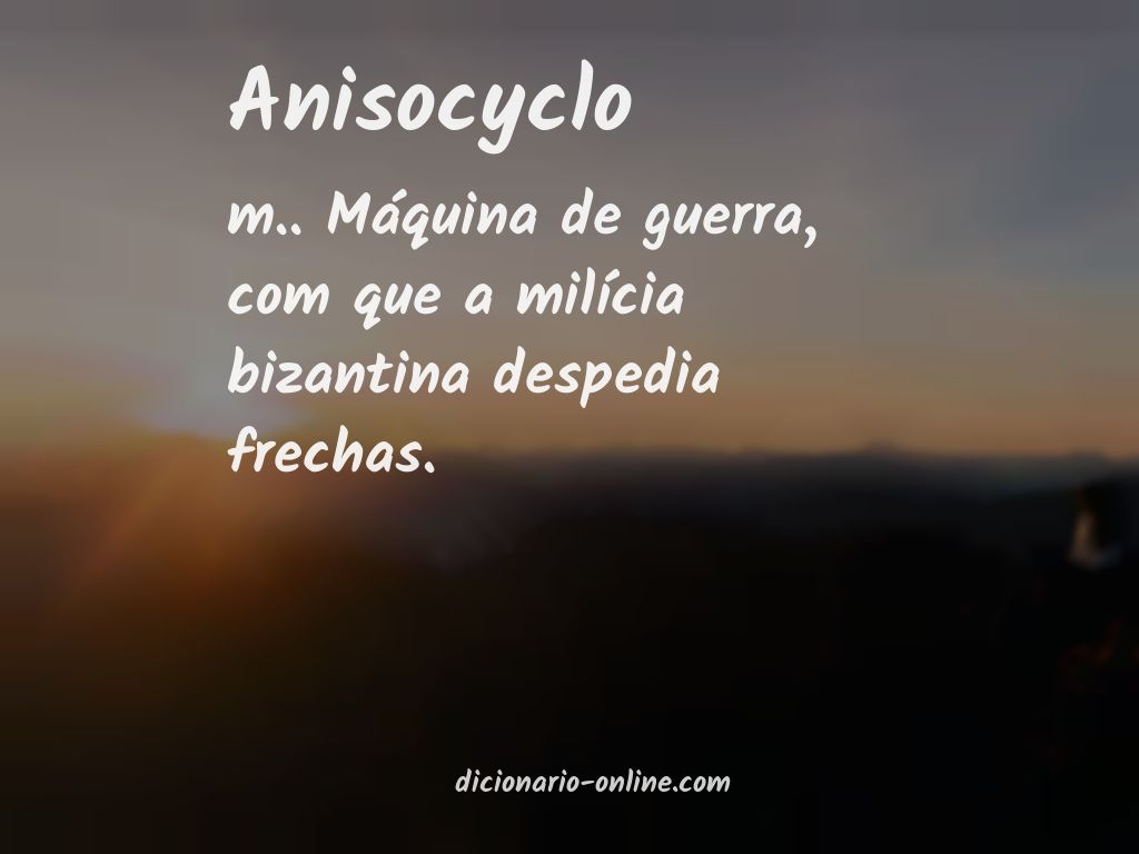 Significado de anisocyclo