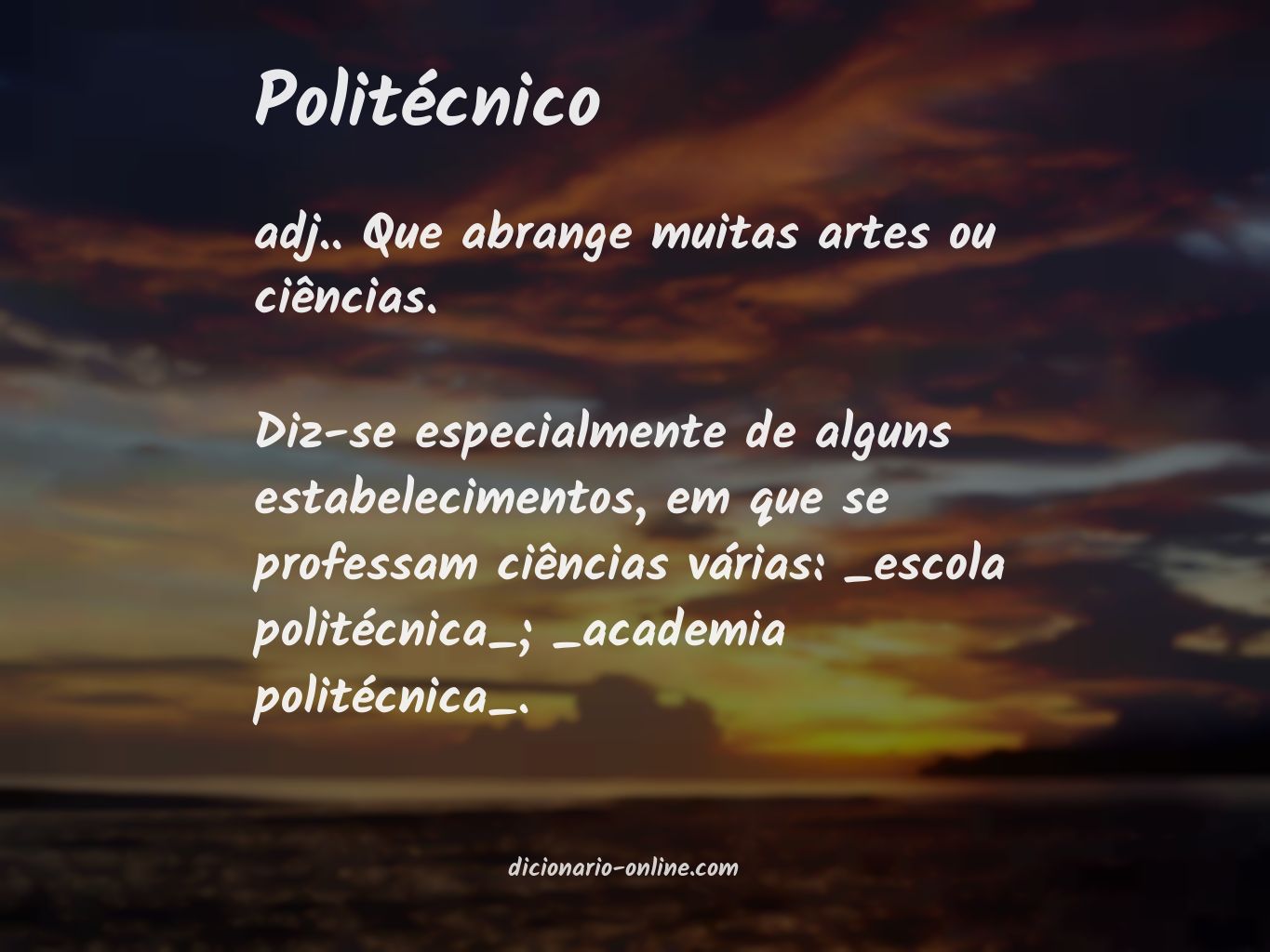 Significado de politécnico