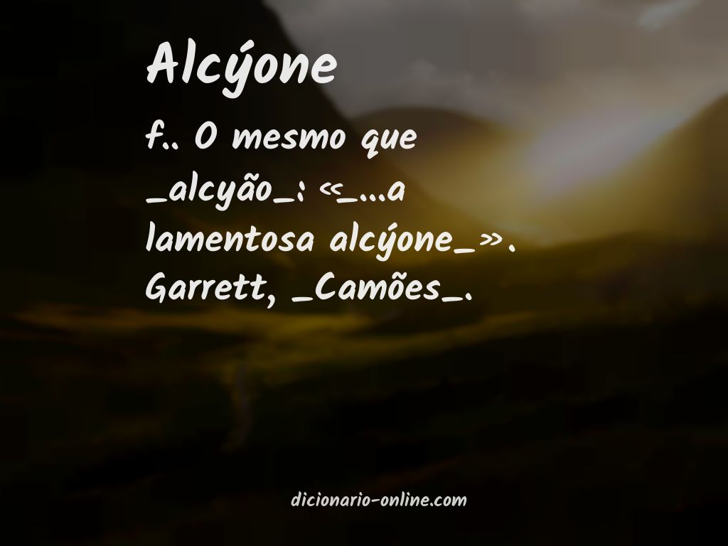 Significado de alcýone