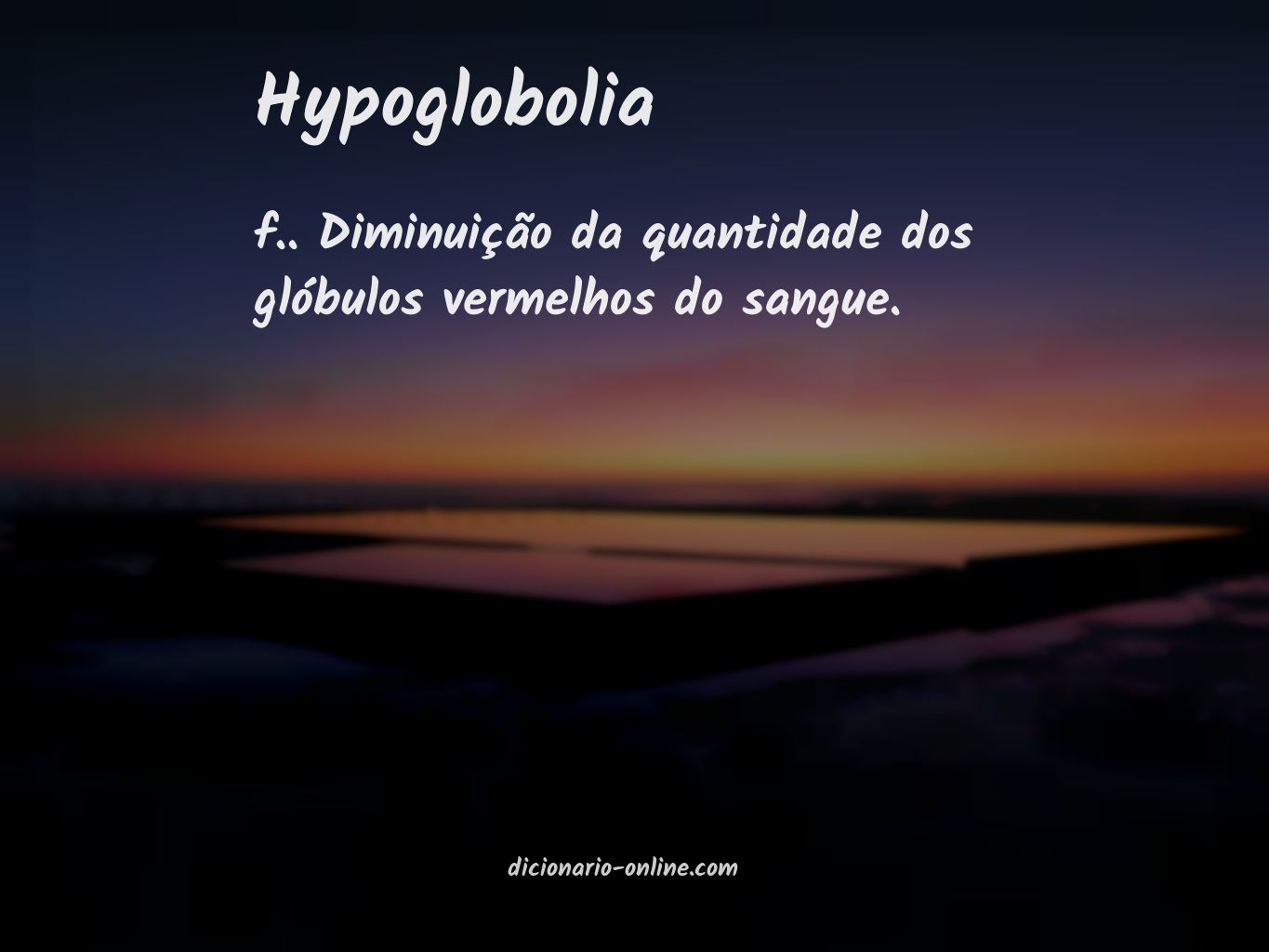 Significado de hypoglobolia