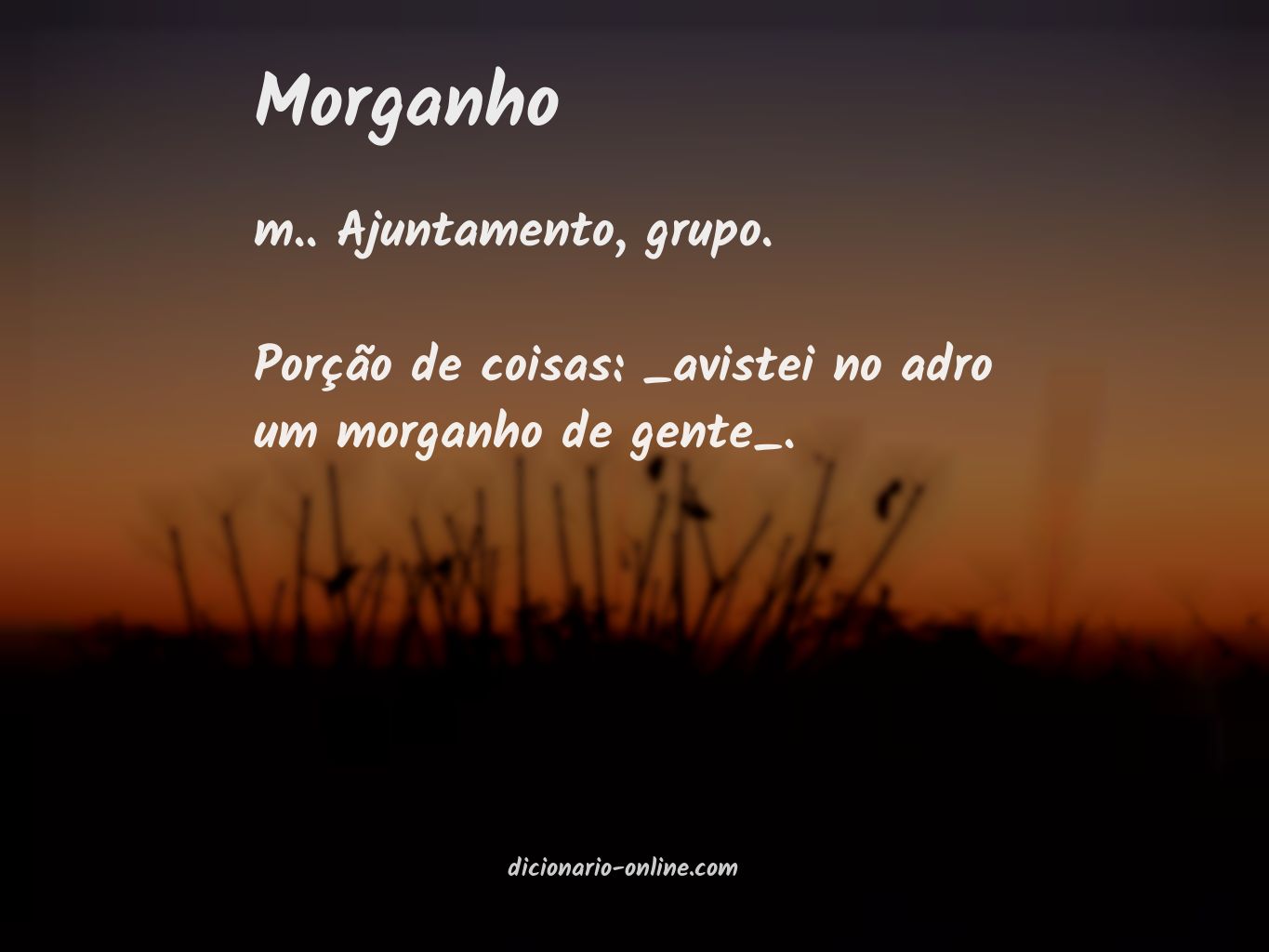 Significado de morganho