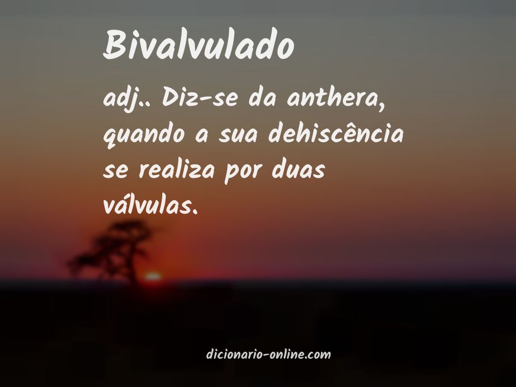 Significado de bivalvulado