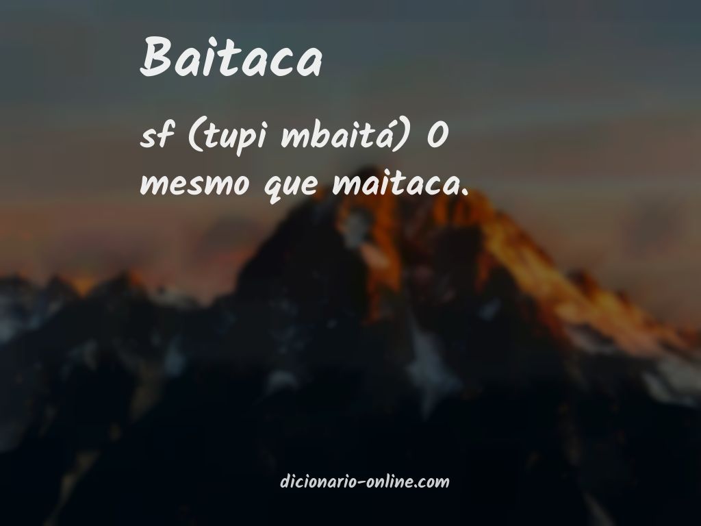 Significado de baitaca