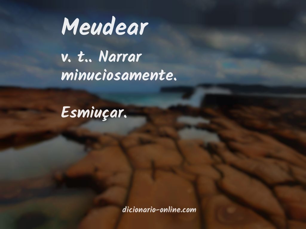 Significado de meudear