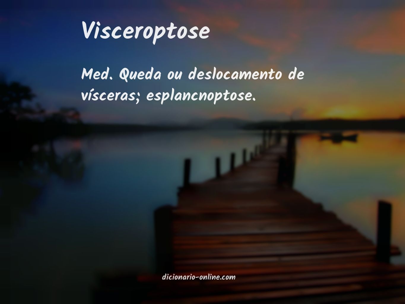 Significado de visceroptose