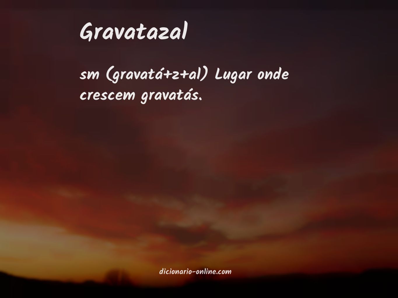 Significado de gravatazal