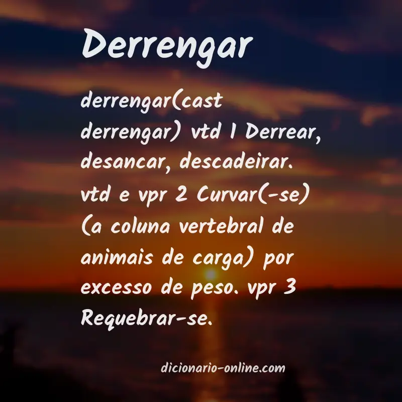 Significado de derrengar