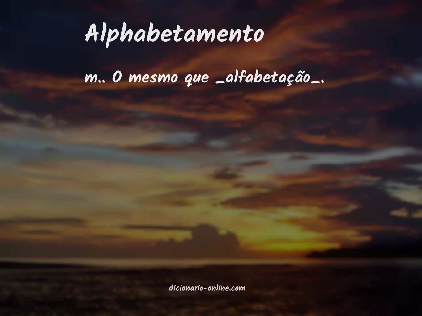 Significado de alphabetamento